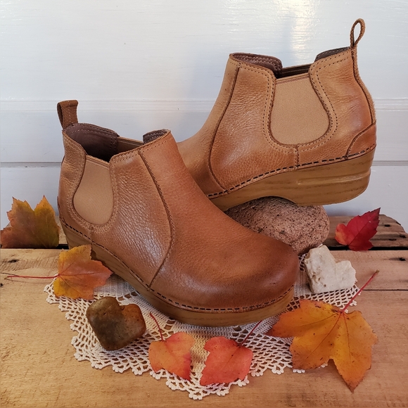 Dansko Shoes - Dansko FRANKIE Honey Pro Clog Booties Ankle Chelsea Boots Granny Cottage 5.5-6